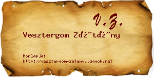 Vesztergom Zétény névjegykártya